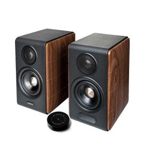 Edifier S880DB MKII 하이파이 책장 스피커, 프리미엄 2.0 액티브 스피커 시스템, 88W RMS, 고해상도 오디오(LDAC 포함), 블루투스 /USB-C / 광/동축 /RCA 입력, 서브우퍼 출력, 다크 우드