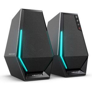 에디파이어 G1500 컴퓨터 스피커, RGB, 블루투스 5.3, USB 입력, 3.5mm AUX 입력 지원, 블랙