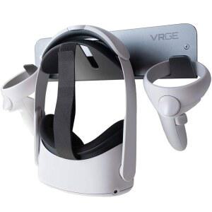 VRGE VR 월 마운트 스토리지 스탠드 후크 - 메타 / 오큘러스 퀘스트 3/2용 트-S HTC 바이브 프로 PS5 VR2 밸브 인덱스 및 혼합 현실 헤드셋용