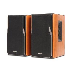 Edifier R1380T 전원 책장 스피커, 2.0 스테레오 액티브 근거리 모니터, 스튜디오 모니터 42와트 RMS(브라운)