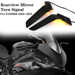 바이크 오토바이 미러 수정 된 바람 날개 조정  회전 백미러 LED 방향 지시등 LigFor BMW 호환 S1000RR S 1