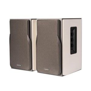 Edifier R1380T 전원 책장 스피커, 2.0 스테레오 액티브 근거리 모니터, 스튜디오 모니터 42와트 RMS(화이트)