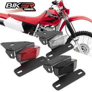 번호판 홀더 LED 테일 라이트, 바이크 오토바이 테일 깔끔한 펜더 브래킷, 혼다 XR250R XR400R XR400 XR250
