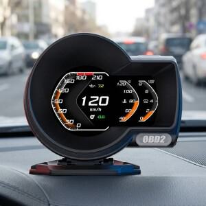 유니버설 F8 OBD GPS HUD  계기판 디스플레이 속도 수온 차량 터빈 압력