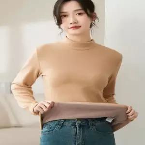 목티 기모 긴팔 이너 여자 반목티 겨울 하프넥 폴라티