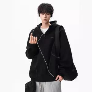 훌리오 회색 가을 후드 남자집업가디건 맨투맨 빅사이즈 카디건 UNO3