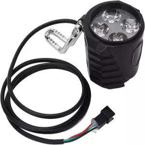 수니콘 이바이크 헤드라이트 12V-72V 10인치 ABS 초밝은 LED 라이트 2 in 1 전기 자전거 경적 라이딩