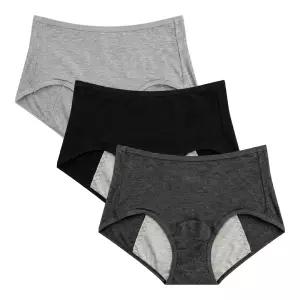 아이엠속옷 에어리 밤부 위생팬티 3매세트 빅사이즈 샘방지 생리 요실금 여성팬티
