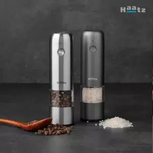 하츠 전동 그라인더 소금 후추 통후추 깨갈이 그라페퍼 원터치 다크그레이 CPG-1392H MNS