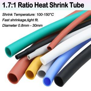 1M 소프트 실리콘 1.71 비율 열수축 튜브 0.8mm - 30mm 고온 DIY 와이어 보호 수리 랩 케이블 절연 슬리브