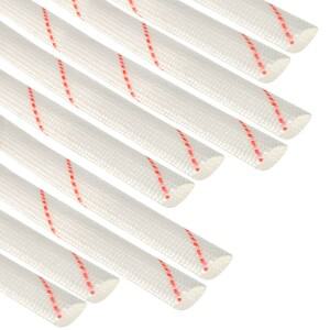 1-10Pc 노란색 왁스 유리 섬유 열 방패 슬리브 조정 가능한 PVC 실리콘 고온 절연 와이어 튜브