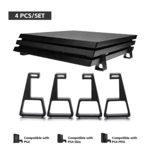 게임패드거치대 PS4 4개 쿨링 수평 브라켓 Slim Pro 스탠드 피트 높이기 거치대 걸이 걸게 홀더 스탠드베이