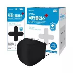 닥터플러스 1600매 입체형(3D) 블랙 개별포장(1매입) 마스크 KF94
