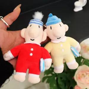 패트와매트 파자마 키링 12cm 인형 귀여운 빈티지 캐릭터 우정 친구 커플 가방고리 키홀더 봉제 인형