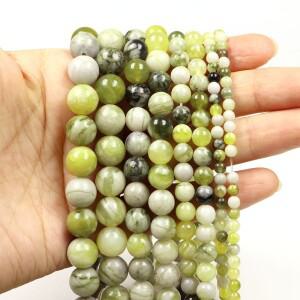 4/6/8/10mm 천연석 수연옥 힐링 크리스탈 청티 밀크 캡 라운드 루스 젬스톤 DIY 수공예품 제작용 액세서리