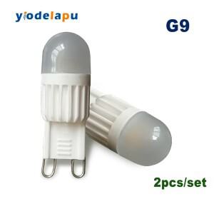 G9 LED 램프 미니 전구 세라믹 AC 220V COB 스포트라이트 크리스탈 샹들리에 180 도 조명 2 개/묶음