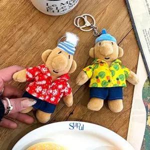 패트와매트 태닝 키링 12cm 인형 귀여운 빈티지 캐릭터 우정 친구 커플 가방고리 키홀더 봉제 인형