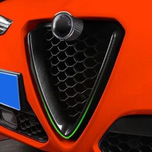 [호환품]Alfa Romeo 호환 Giulia   - 자동차 전면 그릴 V 프레임 장식  스티커 로고 커버 액세서리
