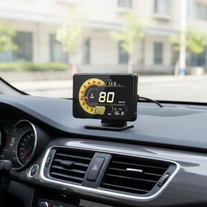풀LCD 스크린 OBD  계기판 수온&유온 온도계 터빈 흡입 속도 타코미터 헤드업 디스플레이 A91 HUD