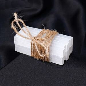 10pcs 자연 흰색 셀레  스틱 칩 석고 석영 크리스탈 완드 포인트 미네랄 표본 치유 돌 Reiki 에너지