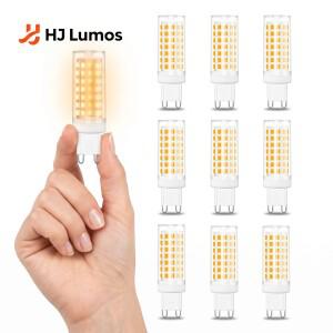 10개 조광 가능 G9 LED 전구 6W AC220V 690LM 깜박임 없는 SMD2835 캡슐 램프(샹들리에용) 70W 할로겐 대