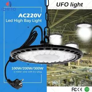 유선작업등 UFO 플라잉 쏘서 165V-265V 100W 150W 200W EU AU US 콘센트 라이트 워크샵 샹들리에 조명 천장