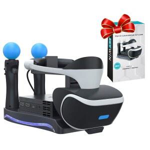 플레이스테이션 VR 헤드셋 및 무브 컨트롤러 u2013 충전 디스플레이 스테이션용 스카이윈 PSVR 스탠드, 크리스마스 선물, 생일 부활절 서프라이즈, 게이머, 청소년 남성을 위한 홀리데이 선물 아이디어