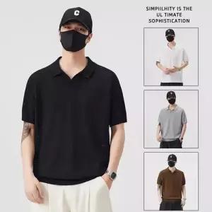 캐주얼 봄 하계 페이크 남자 카라넥 티셔츠 스웨터 사계절 반팔티 터틀넥 젠2