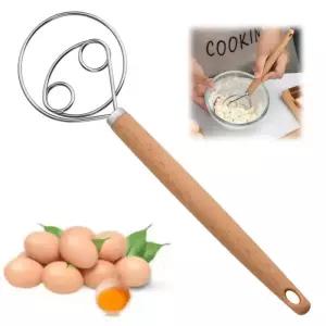 미니거품기 1Pc 10인치 계란 크림 봉 이중 구멍 밀가루 케이크 교반기 반죽 빵 코일 믹서 주방