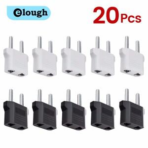 Elough 1-20pcs 전기 소켓 플러그 어댑터 미국 EU 전원 여행 변환기  KR 유럽