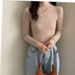 날씬핏 니트티 폴라티 가을 반목 이너 여성 겨울 긴팔