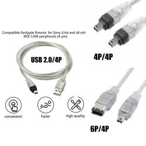 1394 Firewire USB 4P 6P - 4핀 IEEE 연결 케이블 (캠코더 미니 DV HDV 카메라 비디오 캡처 데이터
