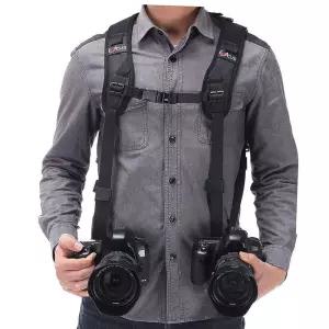 카메라 DSLR 더블 조끼 벨트 듀얼 가슴 바디 스트랩