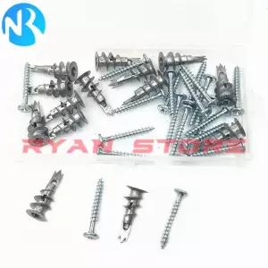 동공앙카 나비 석고 토우 40개 아연 합금 보드 벽 앵커 중공 태핑 나사 볼트 드릴링 콘센트 13x32mm 4X35MM
