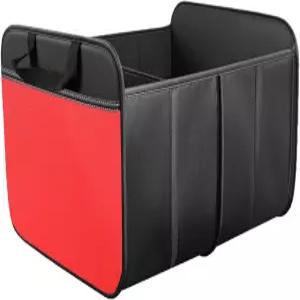 카 트렁크 주최자 대형 방수 공간 절약 핸들 포함 스토리지 박스 카고 오거나이저 - 트럭 SUV RV 자동차