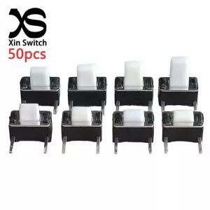 스위치독 미니독 50개 3x6 측면 삽입 2 핀 DIP 미니 택트 스위치 3x6x434555566678mm 50mA DC 12V 마이크로