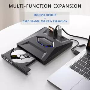CD롬 플레이어 USB 30 C 외부 CD DVD 드USB 허브 -C SD 카드 리더기 7-in-1 RW ROM 디스크 버너