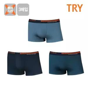 [하프클럽/365바이]TRY 주니어 남성 폴리 무지스판 드로즈 팬티 3매 속옷