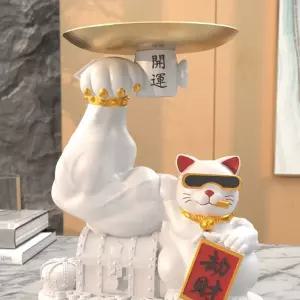 개업선물 술집 식당 3컬러 고양이 근육 트레이 스탠드 명함