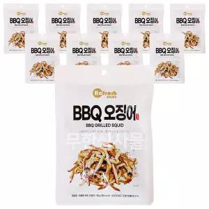 리프레쉬 BBQ 오징어 맥주 안주 간식 군것질 30g x 10개 맥주 안주 간식