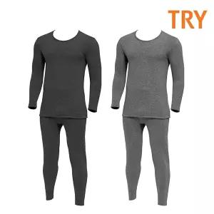 [하프클럽/365바이]TRY 극세사 방한기모 남성 상하 내복세트 남자내의