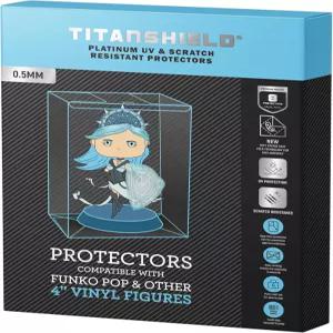 타이탄실드 0.5mm 플래티넘 UV 및 스크래치 방지 팝 프로텍터 슬리브 케이스 펀코와 호환 - 4인치 비닐