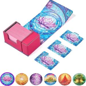 MTG 커맨더용 아케인 포트리스 카드 덱 박스 100장의 더블 슬리브 프리미엄 가죽 매직 EDH용 TCG 3개의