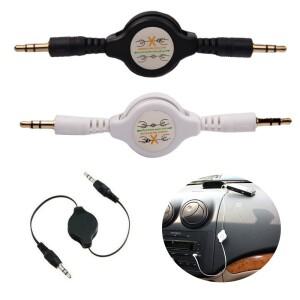 차량용 개폐식 이어폰 잭 Aux 오디오 케이블 아이폰 호환 삼성 호환 휴대폰 핸드폰 GPS MP3 음악 헤드폰 스