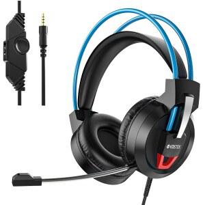 보이스텍 유선 오버이어 게이밍 헤드셋, PC, 노트북, PS4, PS5, 스위치, 서라운드 사운드, 50mm 드라이버, 메모리 폼 쿠션용 마이크 포함
