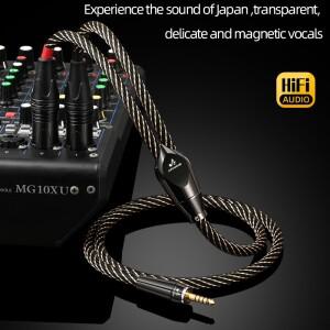 하이엔드 하이파이 XLR 오디오 케이블 4.4mm 헤드폰 밸런스드 잭-2XLR 와이어 금도금 플러그 남성/여성
