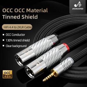 금도금 플러그 하이엔드 OCC 코어 HiFi 오디오 케이블 4.4mm-2XLR 4.4mm 수-2XLR 수/암 앰프 믹서