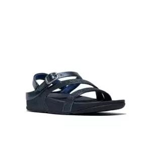 핏플랍 fitflop 여성 스키니 II 글리터 더스트 Z-스트랩 샌들 - 메탈릭 코스믹 블루 (FT64K2S43R)