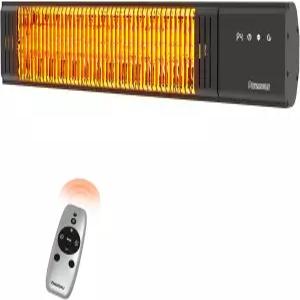 파워스케일 1500W 전기 IP65 방수 원격 빠른 난방 4가지 열 수준 24시간 타이머 및 메모리 기능 파티오용