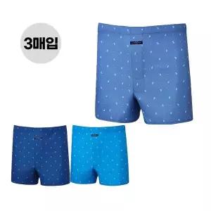 [TRY]남성트렁크팬티 박서팬티 남사각 여름에 시원하게 입기좋은 팬티 3종 선물_P389067369